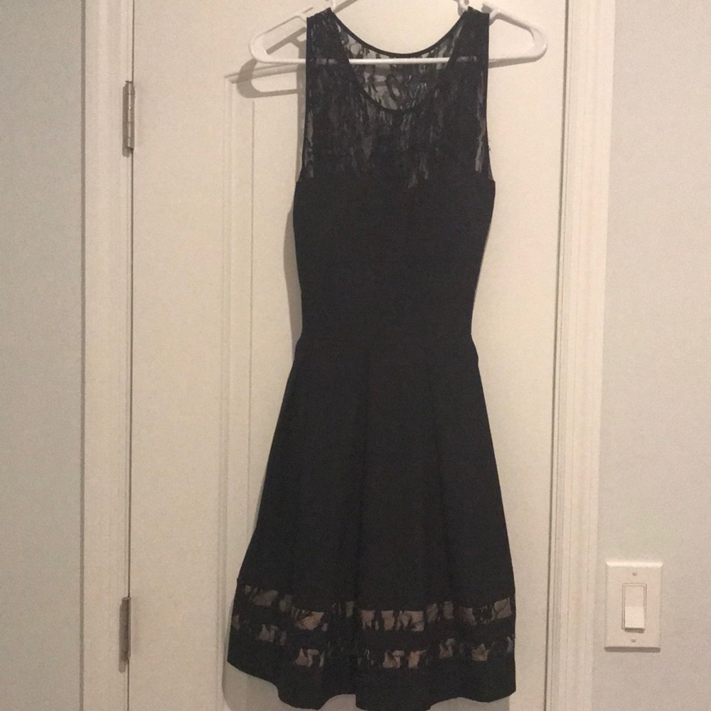 Black with lace top Fit and Flair Guess Dress